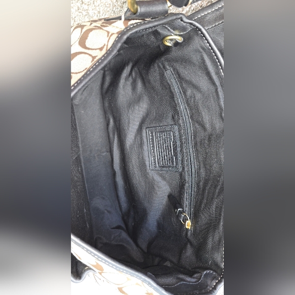 Coach Y2K Legacy Ali Hobo Bag F12857 Signature Turnlock Canvas & Leather EUC - Picture 8 of 14